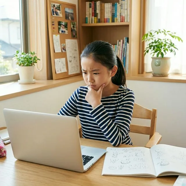 Older child typing